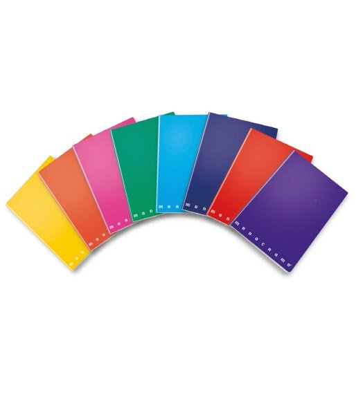 Maxiquaderni Monocromo Polipropilene - Rigatura 4M - Quadretto elementari e medie - 80 g - copertine assortite
