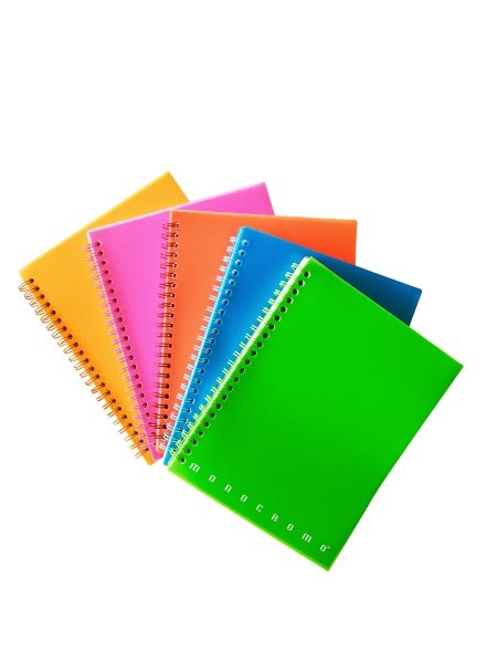 Blocco A4  Monocromo Skip Fluo Fsc - Rigatura 1R - Righe medie e superiori - Formato   A4