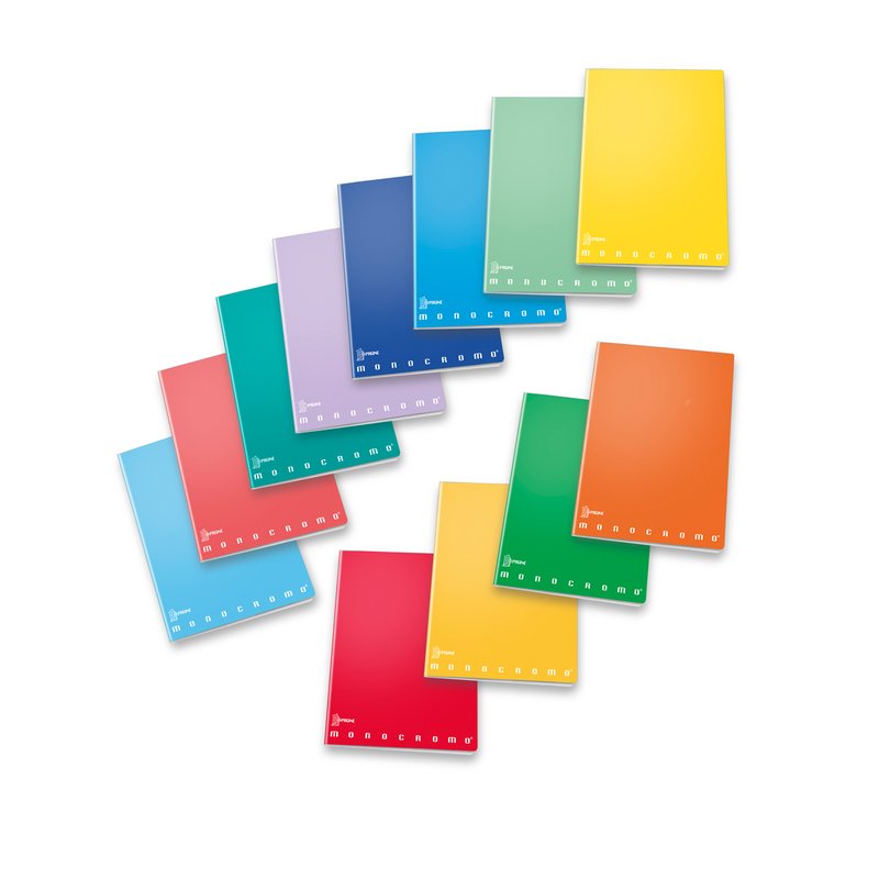 Maxiquaderni Monocromo alta foliazione - Rigatura 4M - Quadretto elementari e medie - 100 g - copertine assortite