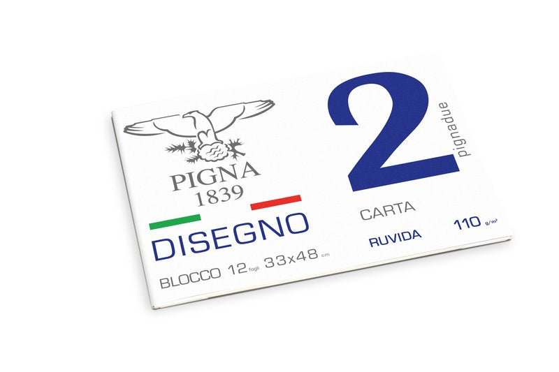 Blocco da Disegno collato Pignadue - carta ruvida - 33x48cm