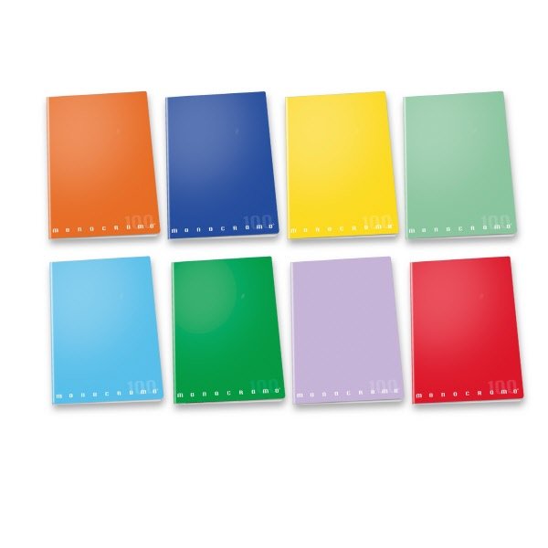 Maxiquaderni Monocromo alta foliazione - Rigatura Q - Quadretto elementari - 100 g - copertine assortite