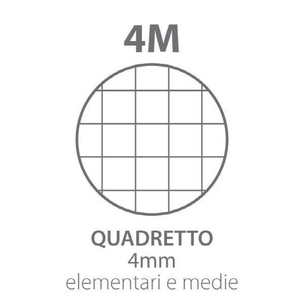 Maxiquaderni skip Monocromo  - Rigatura 4M - Quadretto elementari e medie - 80 g - copertine assortite