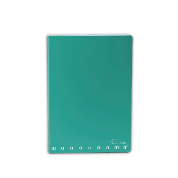 Maxiquaderno Monocromo Green - Rigatura 1R - Righe medie e superiori - 80 g - carta riciclata - A4 - copertine assortite