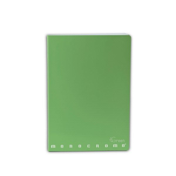 Maxiquaderno Monocromo Green - Rigatura 1R - Righe medie e superiori - 80 g - carta riciclata - A4 - copertine assortite