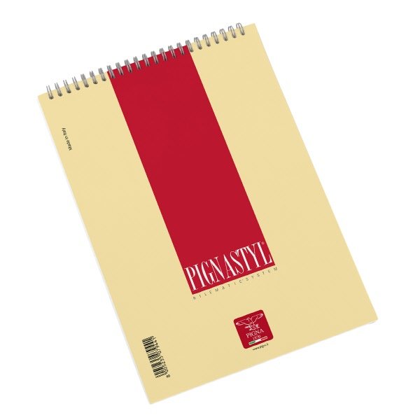 Blocco notes Pignastyl - A4  - BI - Bianco  - spirale - 60 fogli da 80 g